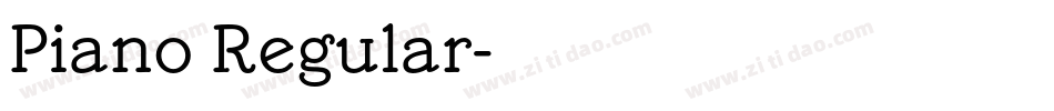 Piano Regular字体转换